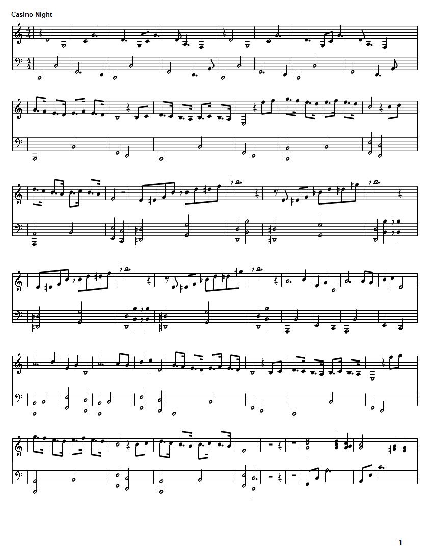 sheet music